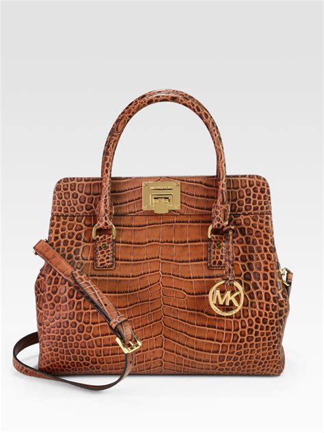 michael kors croc|michael kors handbags crocodile leather.